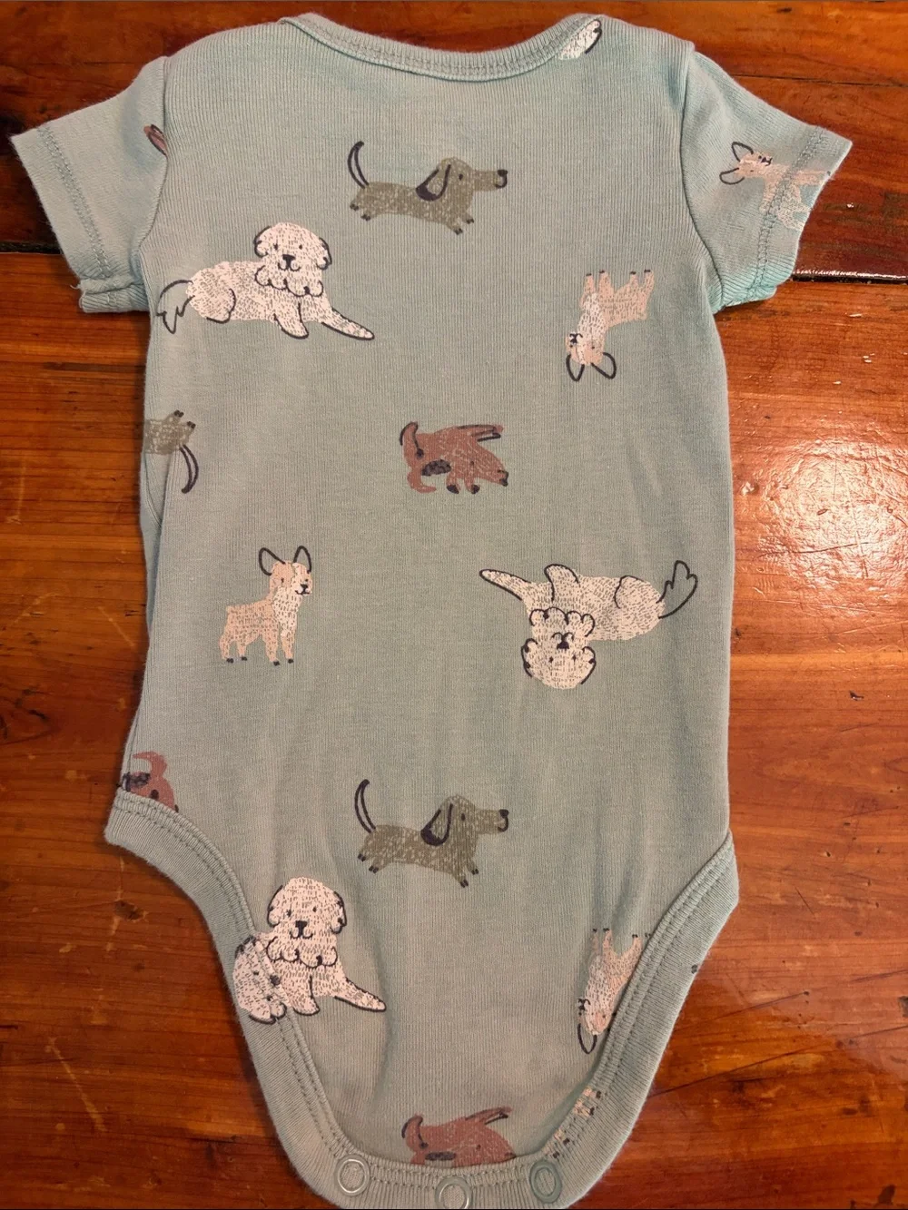 Carter's Mint Green & Heather Gray Short Sleeve Baby Onesie Set - 5 Pack
